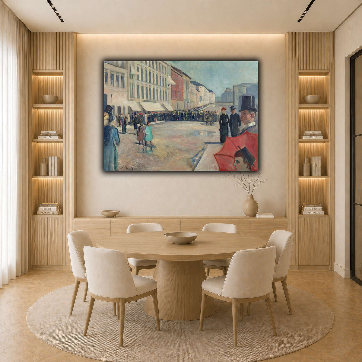 Edvard_Munch_-_Music_on_the_Karl_Johan_Street light neutral-dining room