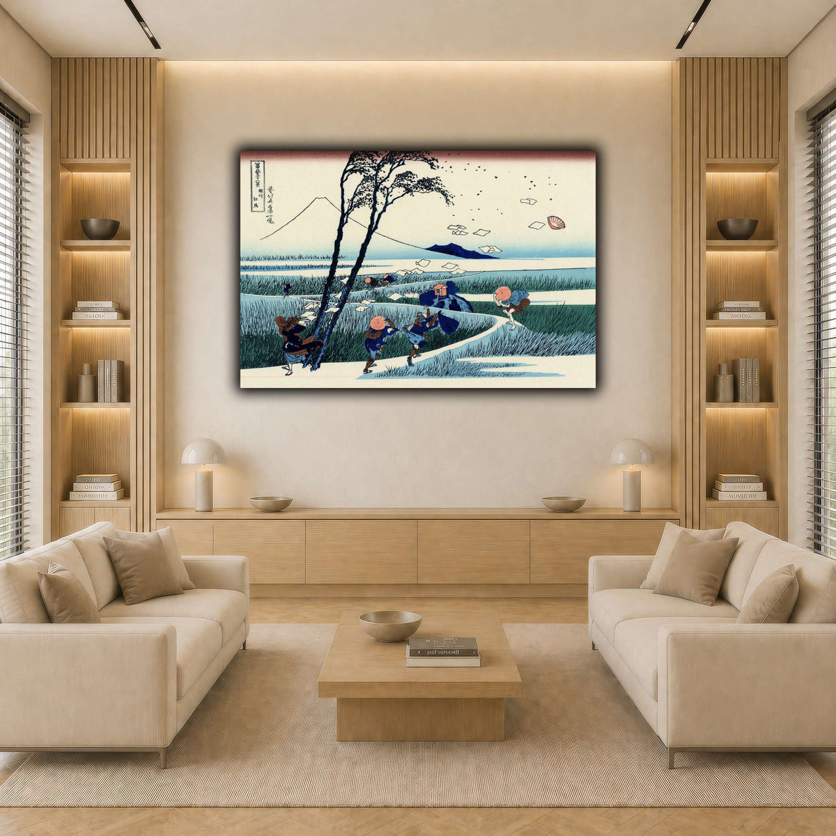 Ejiri_in_the_Suruga_province_Katsushika Hokusai light neutral-living room