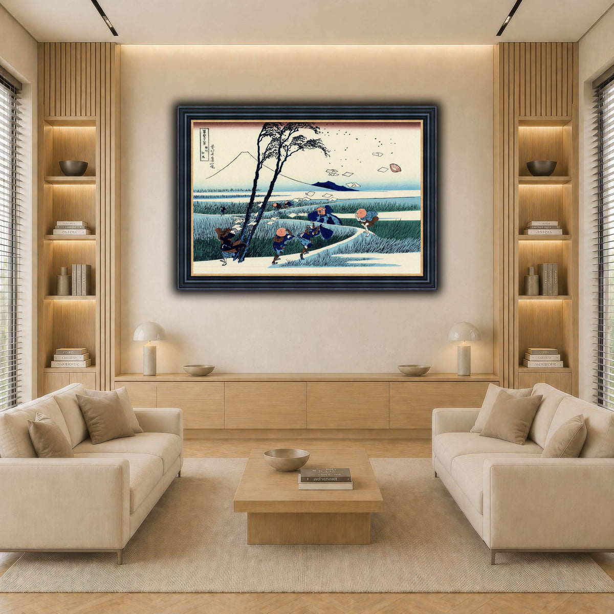 Ejiri_in_the_Suruga_province_Katsushika Hokusai light neutral-living room