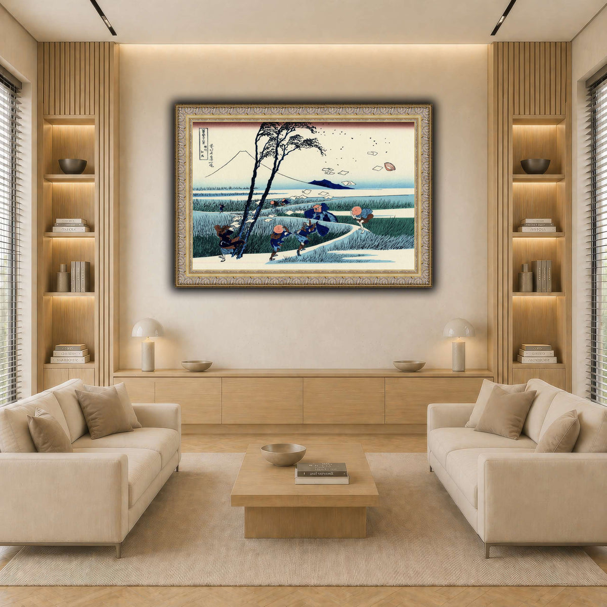 Ejiri_in_the_Suruga_province_Katsushika Hokusai light neutral-living room