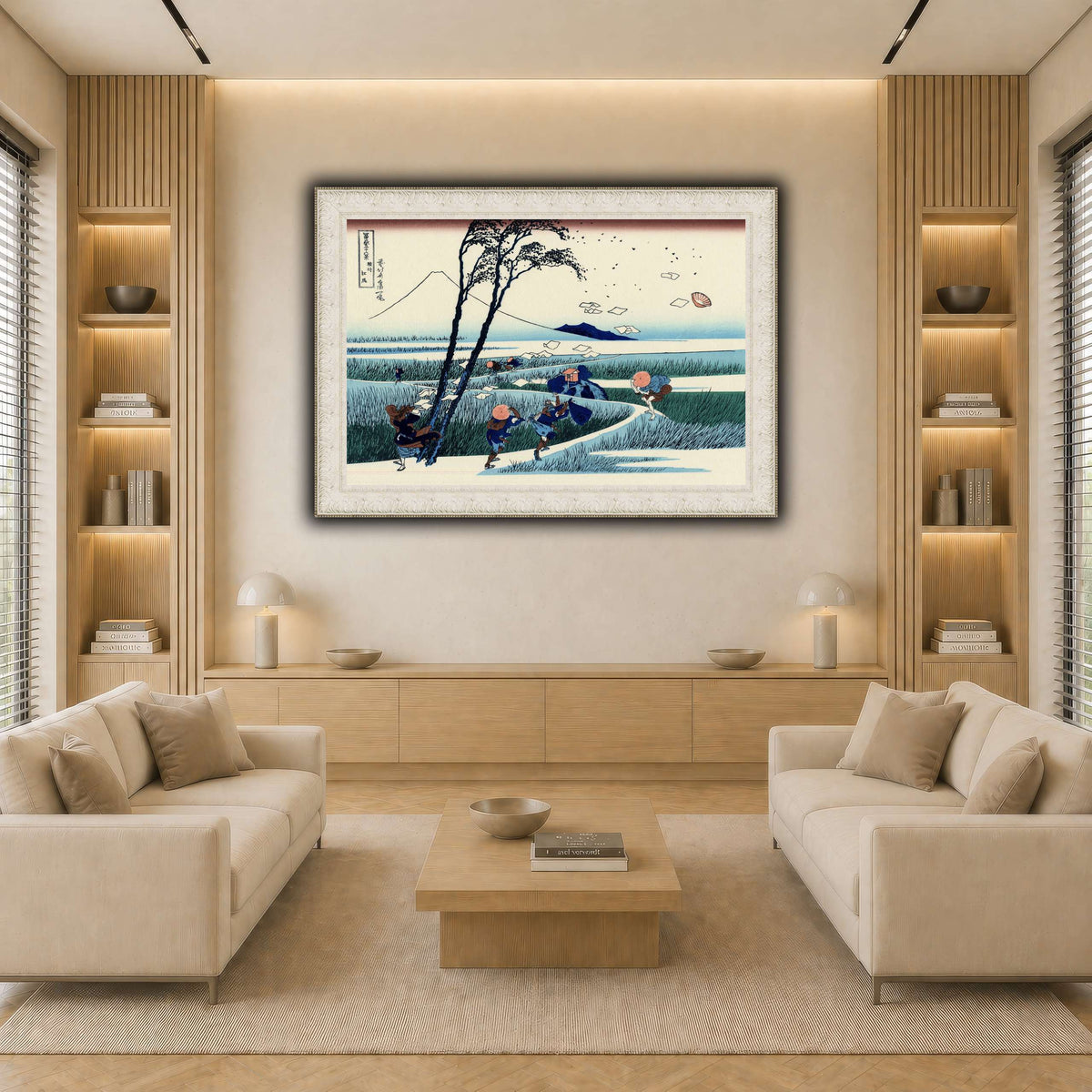 Ejiri_in_the_Suruga_province_Katsushika Hokusai light neutral-living room