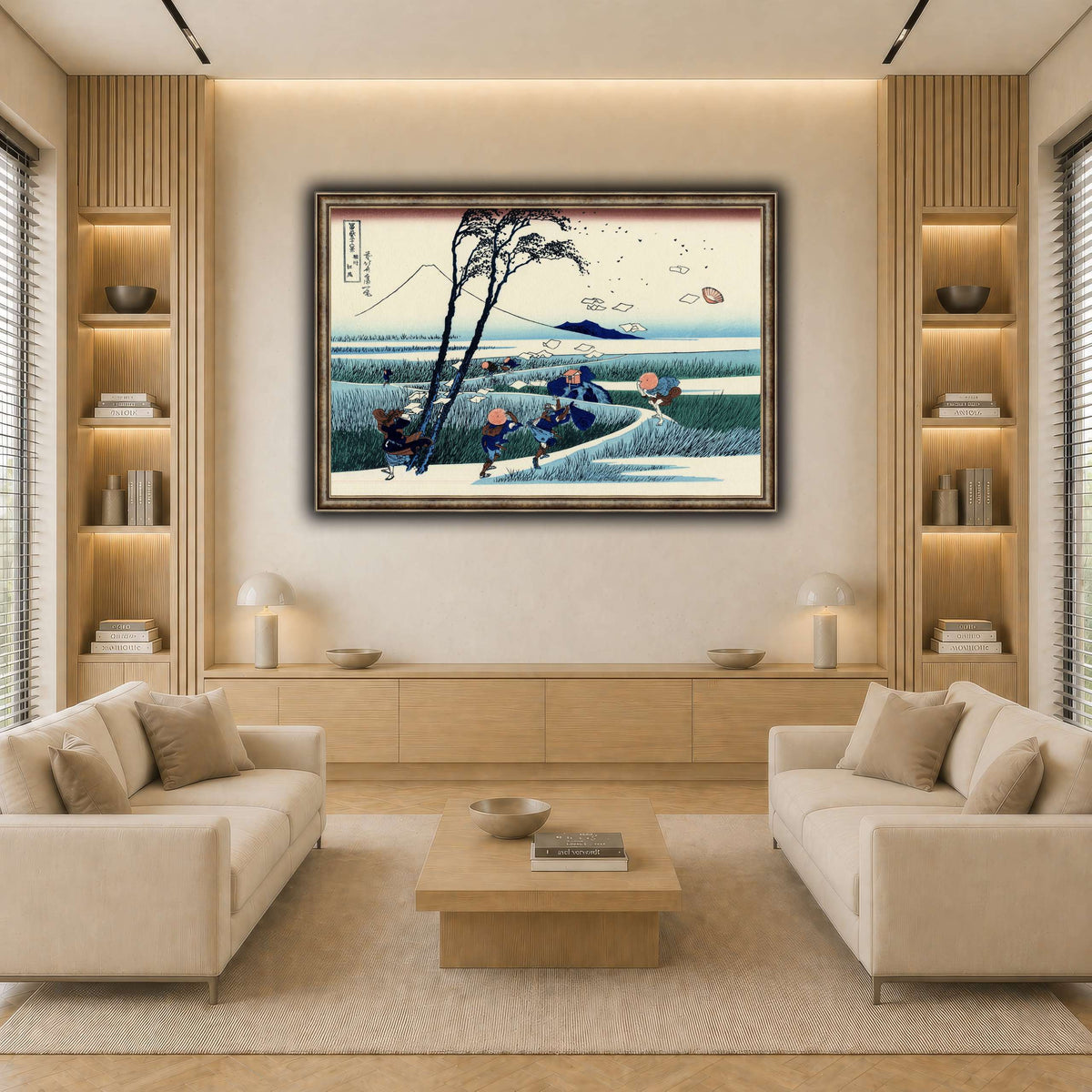 Ejiri_in_the_Suruga_province_Katsushika Hokusai light neutral-living room