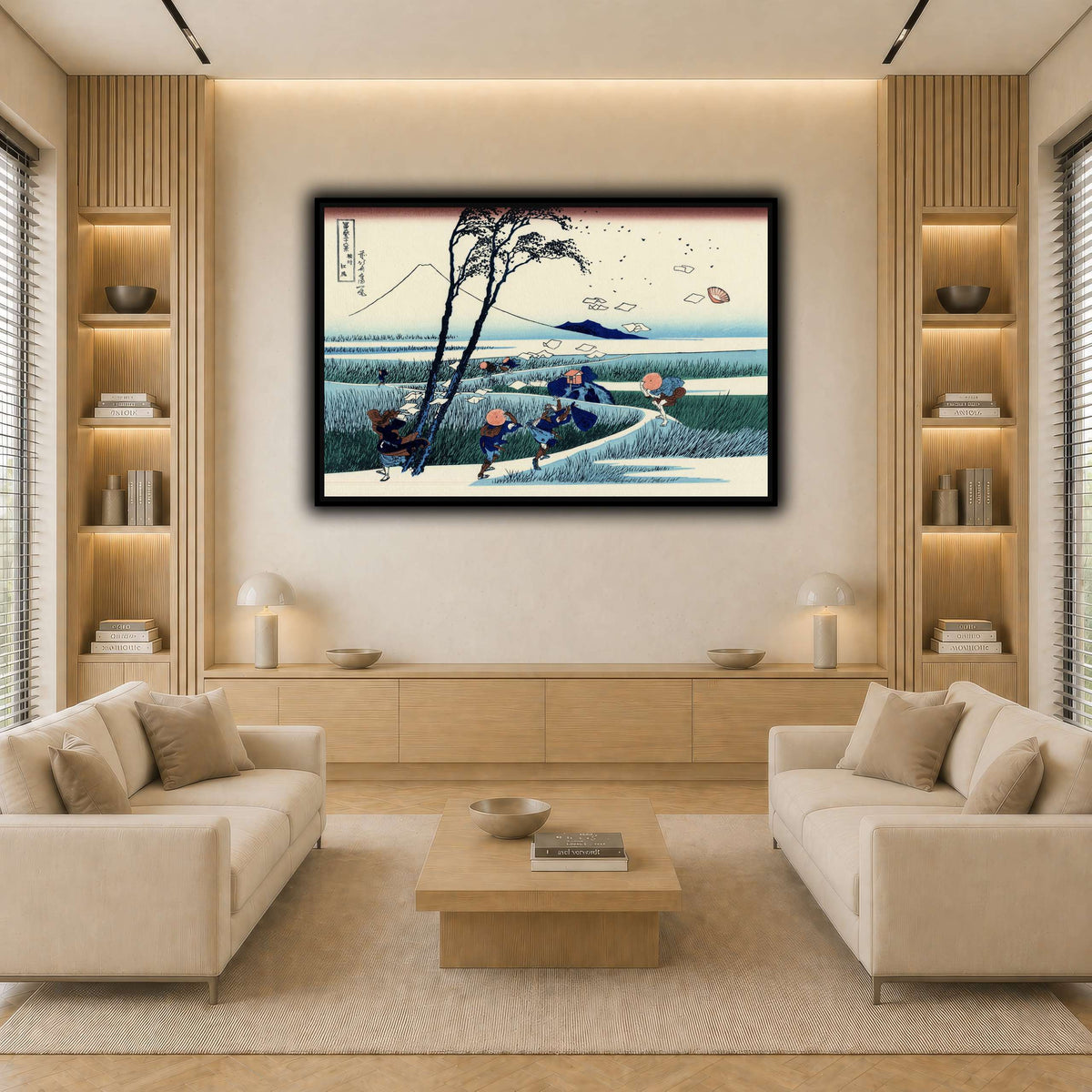 Ejiri_in_the_Suruga_province_Katsushika Hokusai light neutral-living room