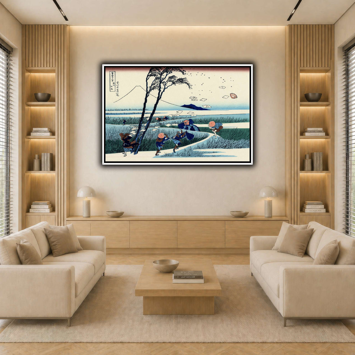 Ejiri_in_the_Suruga_province_Katsushika Hokusai light neutral-living room