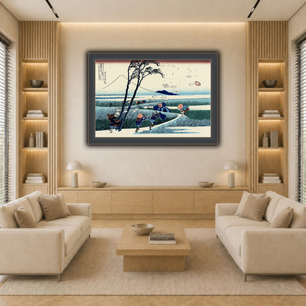 Ejiri_in_the_Suruga_province_Katsushika Hokusai light neutral-living room