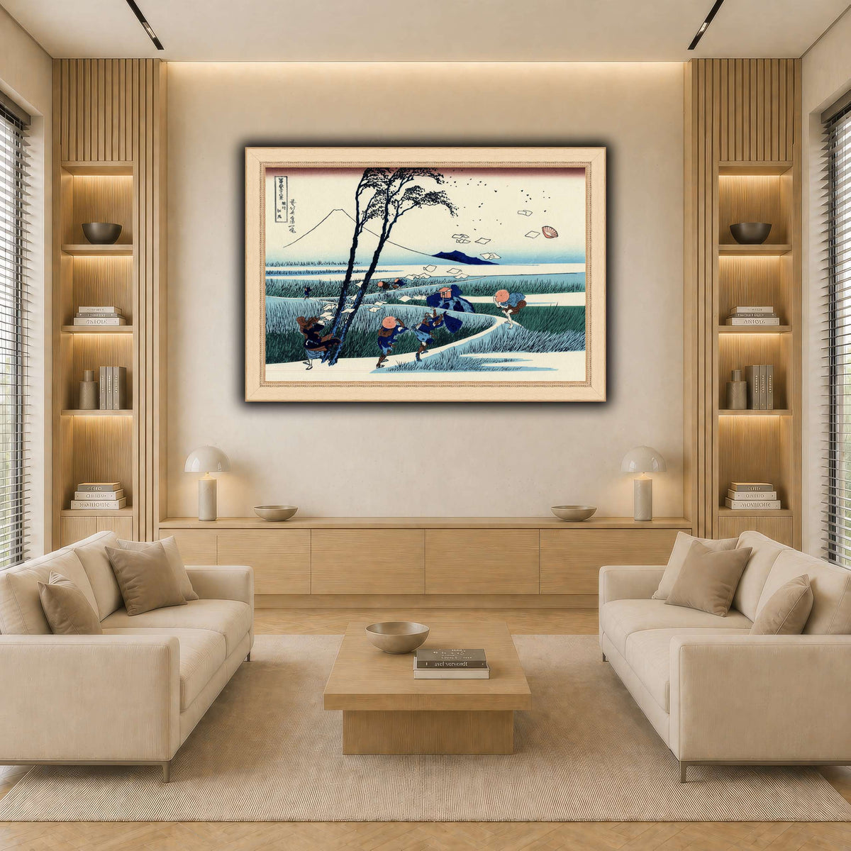 Ejiri_in_the_Suruga_province_Katsushika Hokusai light neutral-living room