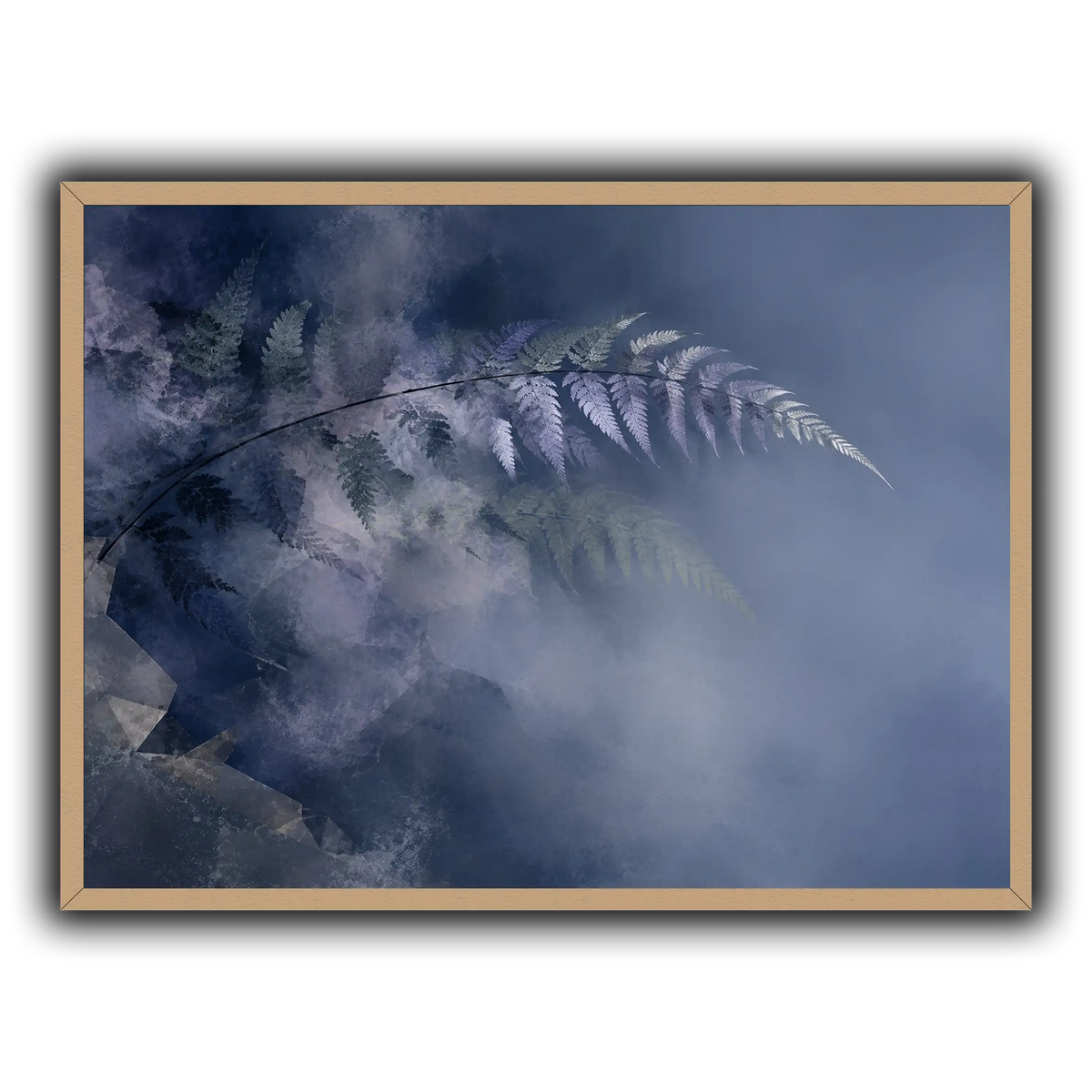Fern afterimage through indigo fog-4
