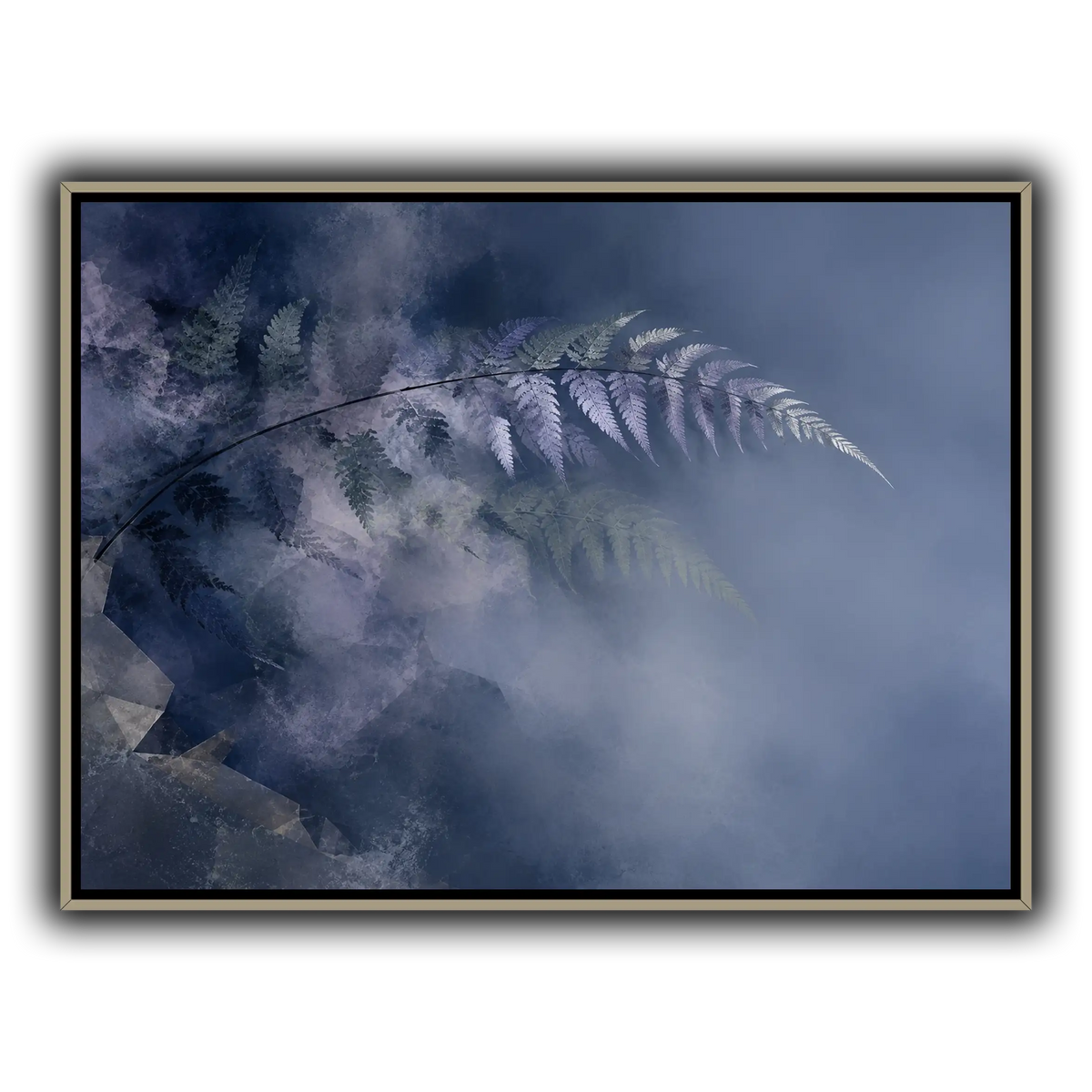 Fern afterimage through indigo fog-4