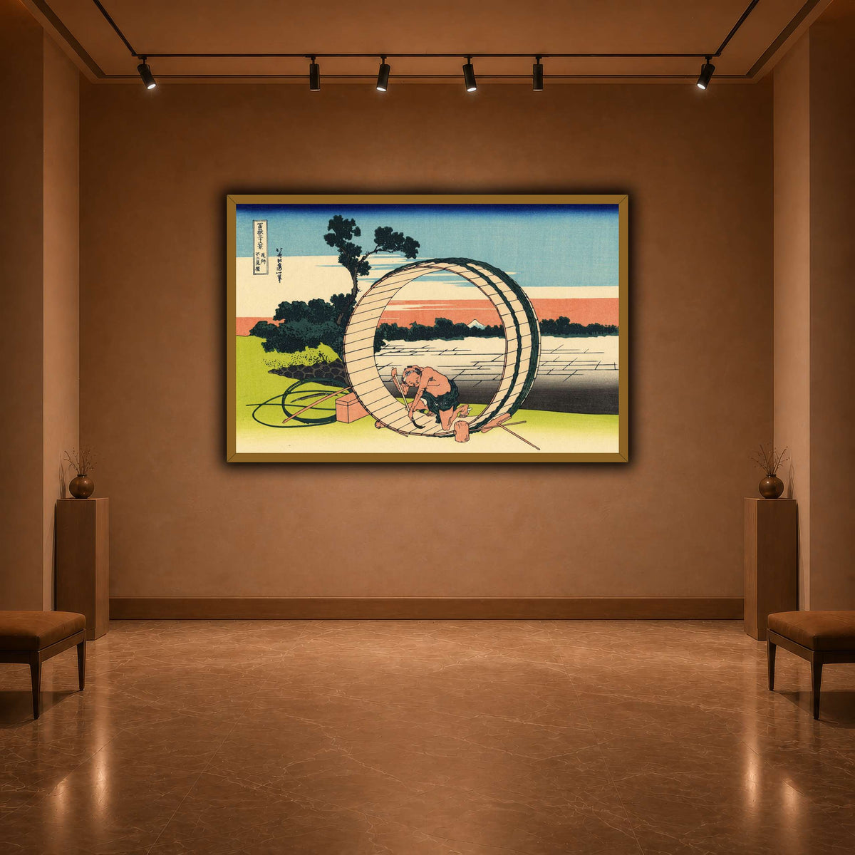 Fujimi_Fuji_view_field_in_the_Owari_province_Katsushika Hokusai warm-agallery