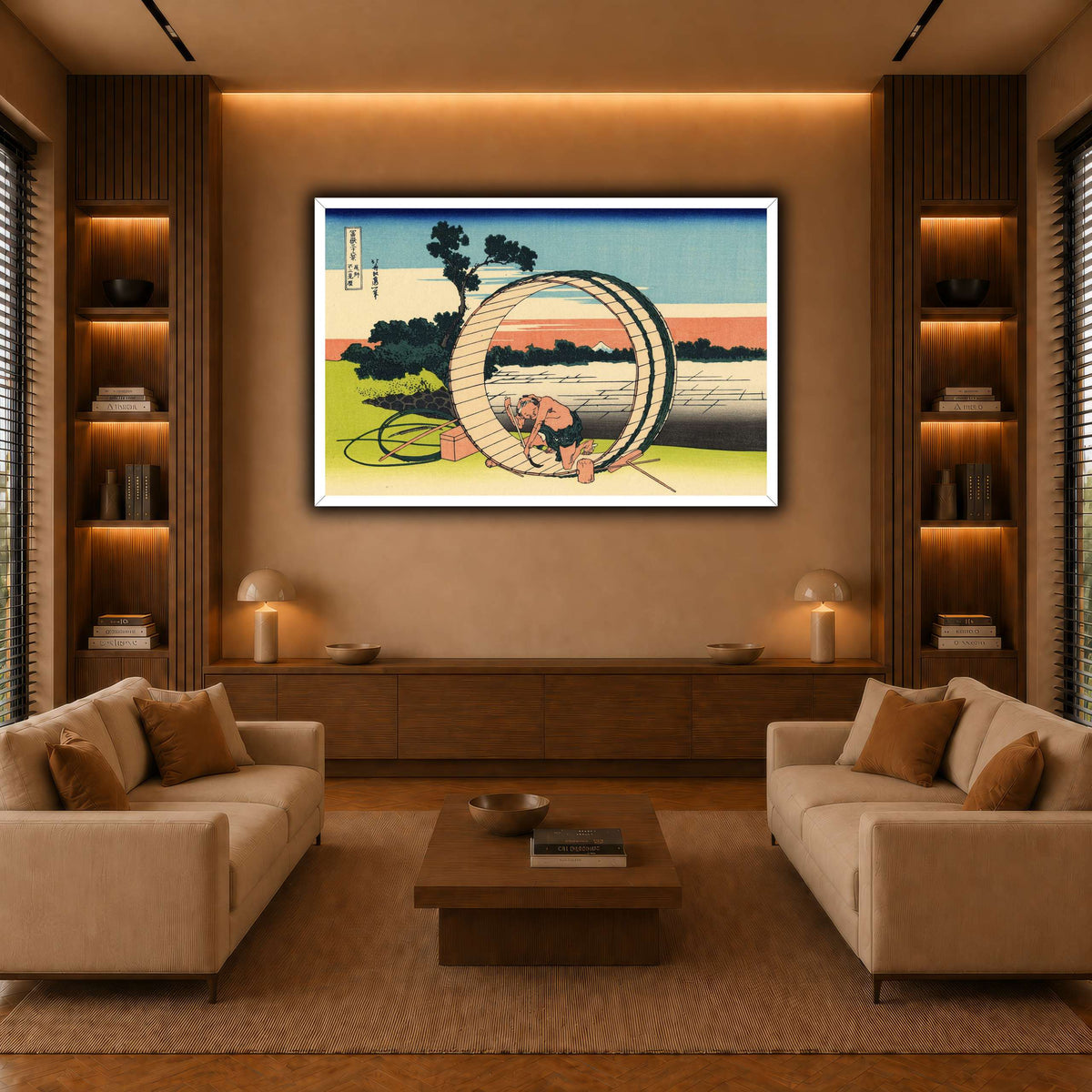 Fujimi_Fuji_view_field_in_the_Owari_province_Katsushika Hokusai warm-living-room