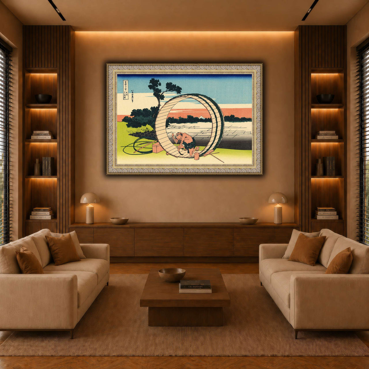 Fujimi_Fuji_view_field_in_the_Owari_province_Katsushika Hokusai warm-living-room