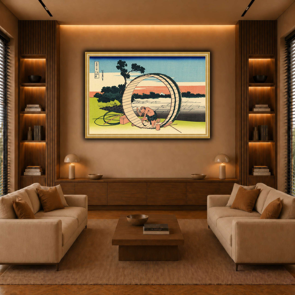 Fujimi_Fuji_view_field_in_the_Owari_province_Katsushika Hokusai warm-living-room