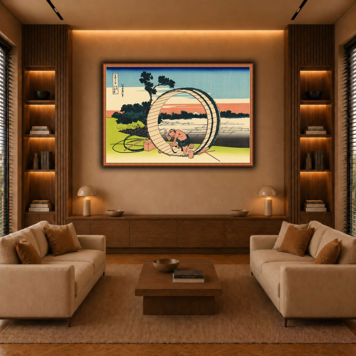 Fujimi_Fuji_view_field_in_the_Owari_province_Katsushika Hokusai warm-living-room