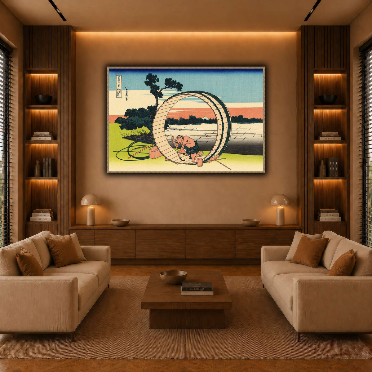 Fujimi_Fuji_view_field_in_the_Owari_province_Katsushika Hokusai warm-living-room
