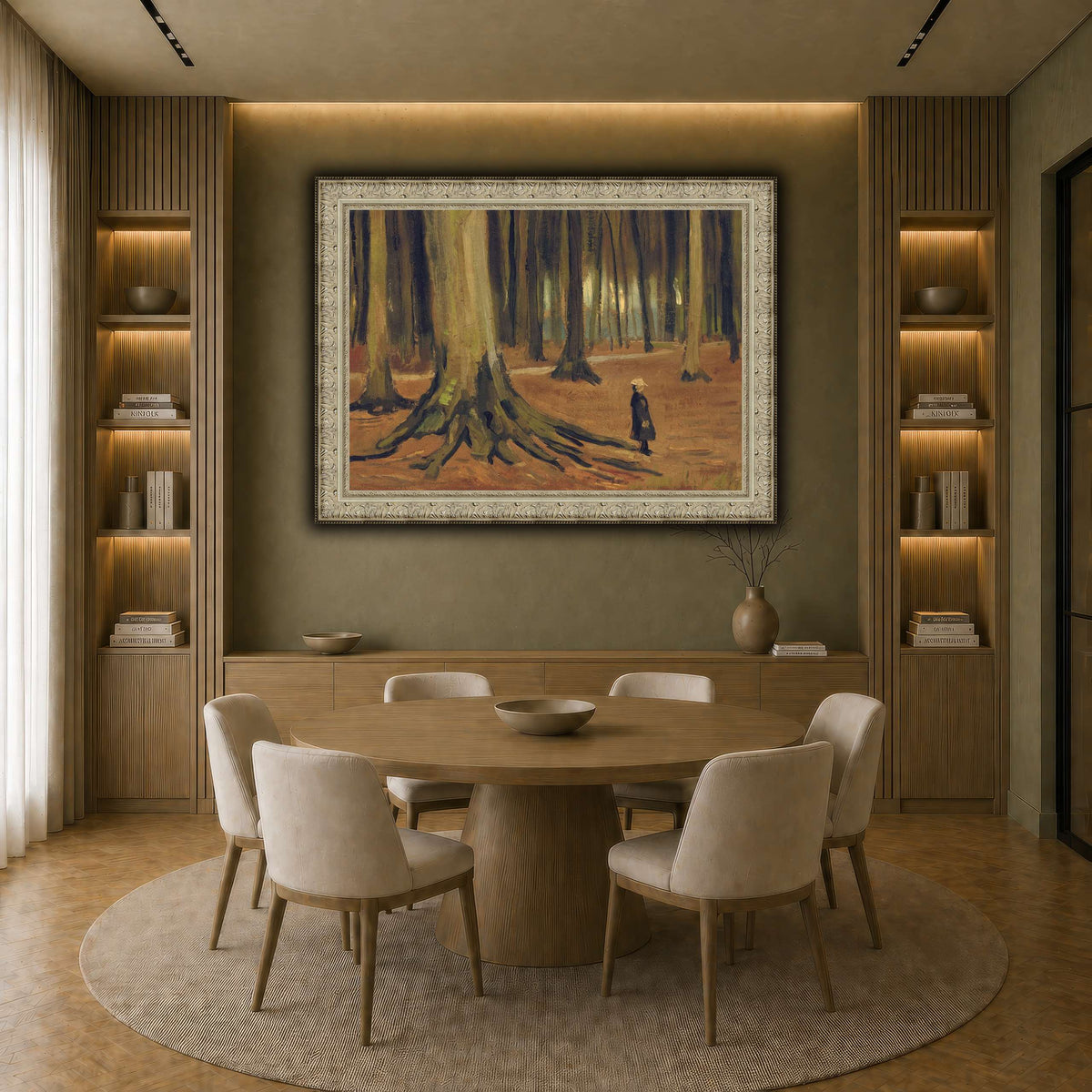 Girl in the Woods earth-dining room