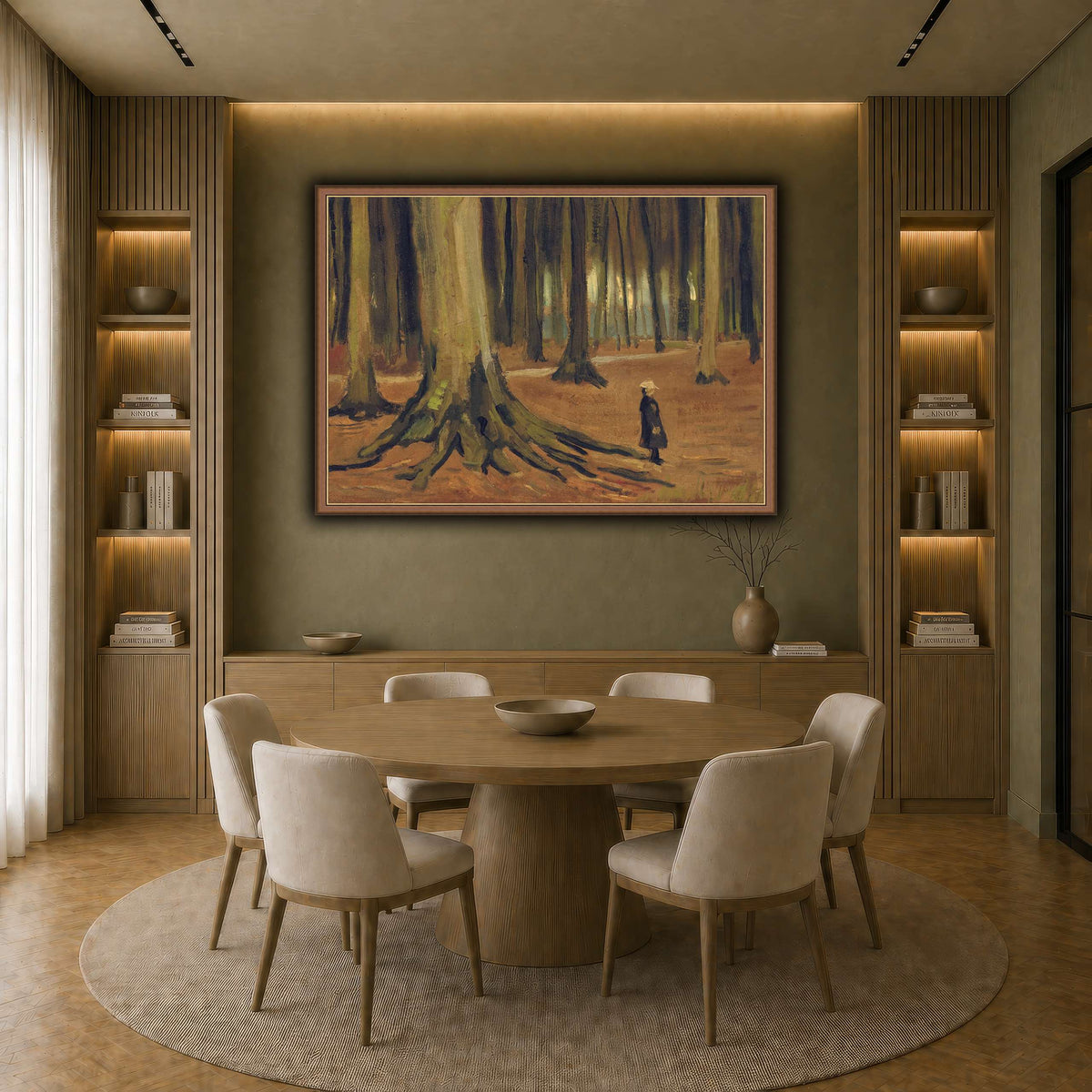 Girl in the Woods earth-dining room