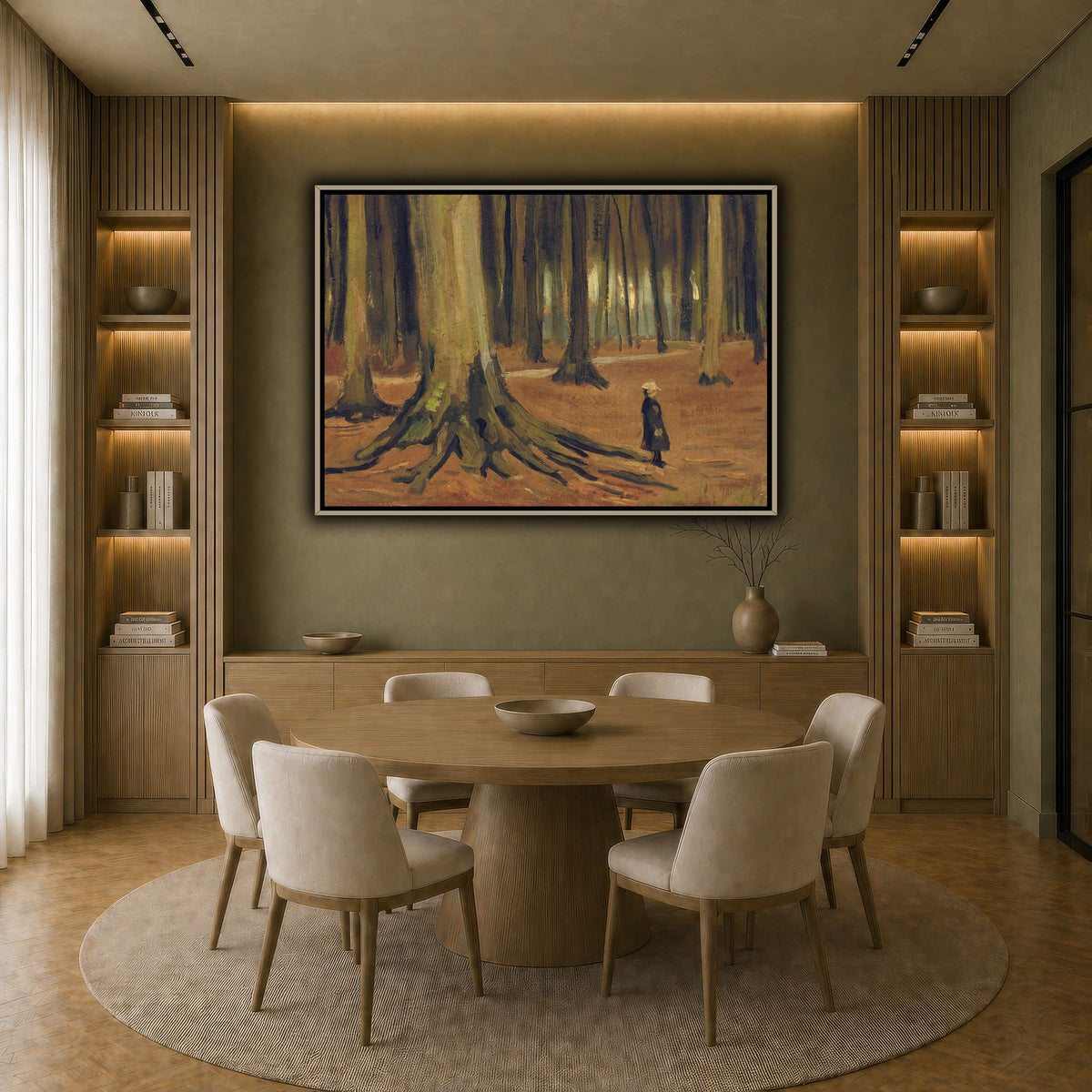 Girl in the Woods earth-dining room