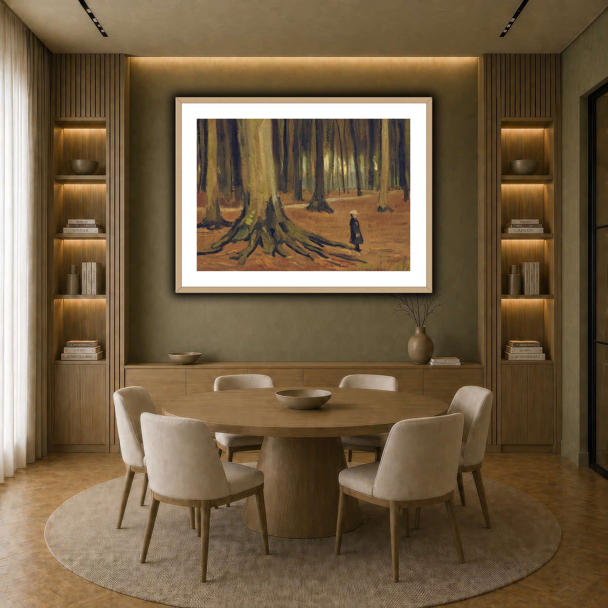 Girl in the Woods earth-dining room