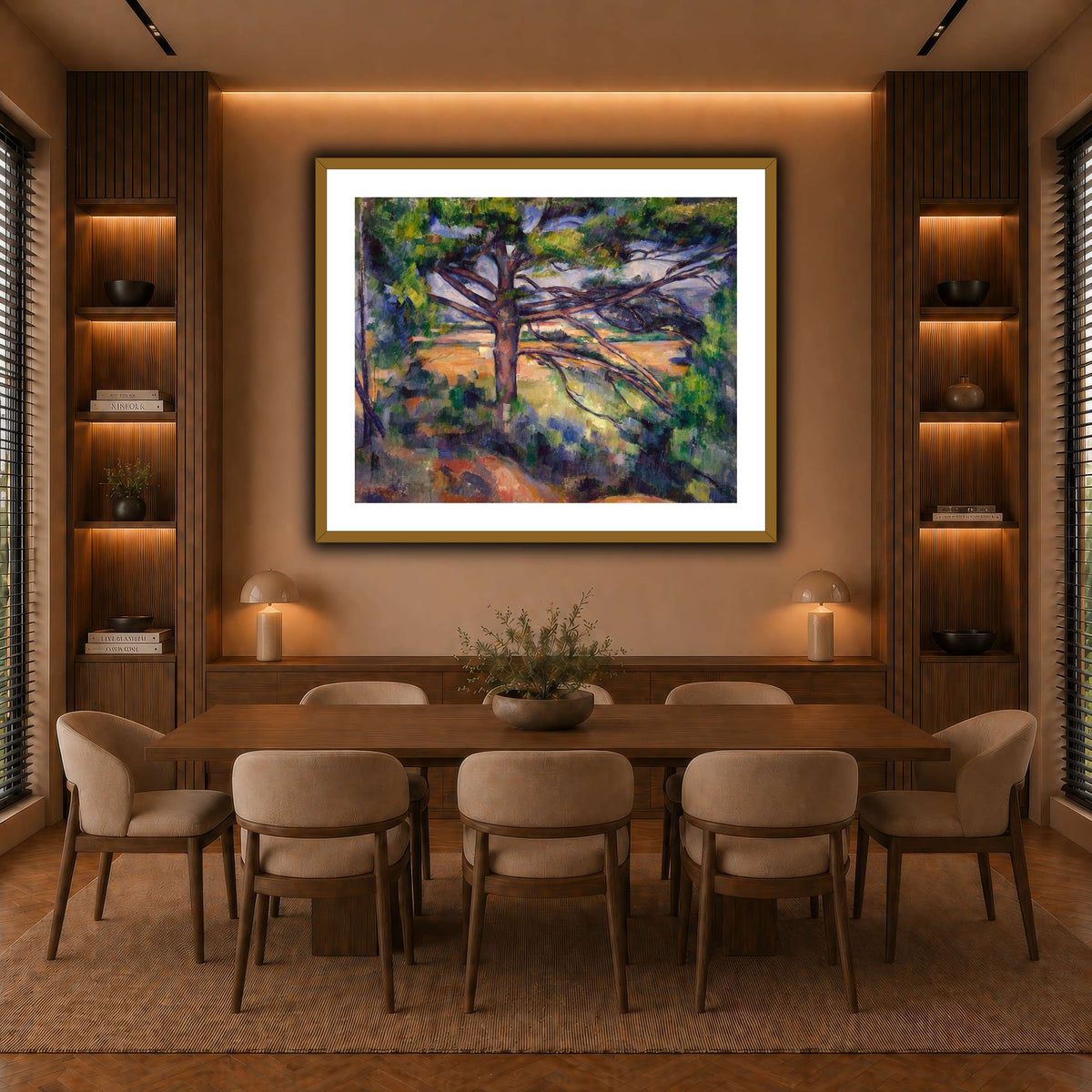 Grand_pin_et_terres_rouges_Paul_Cezanne warm-dining room