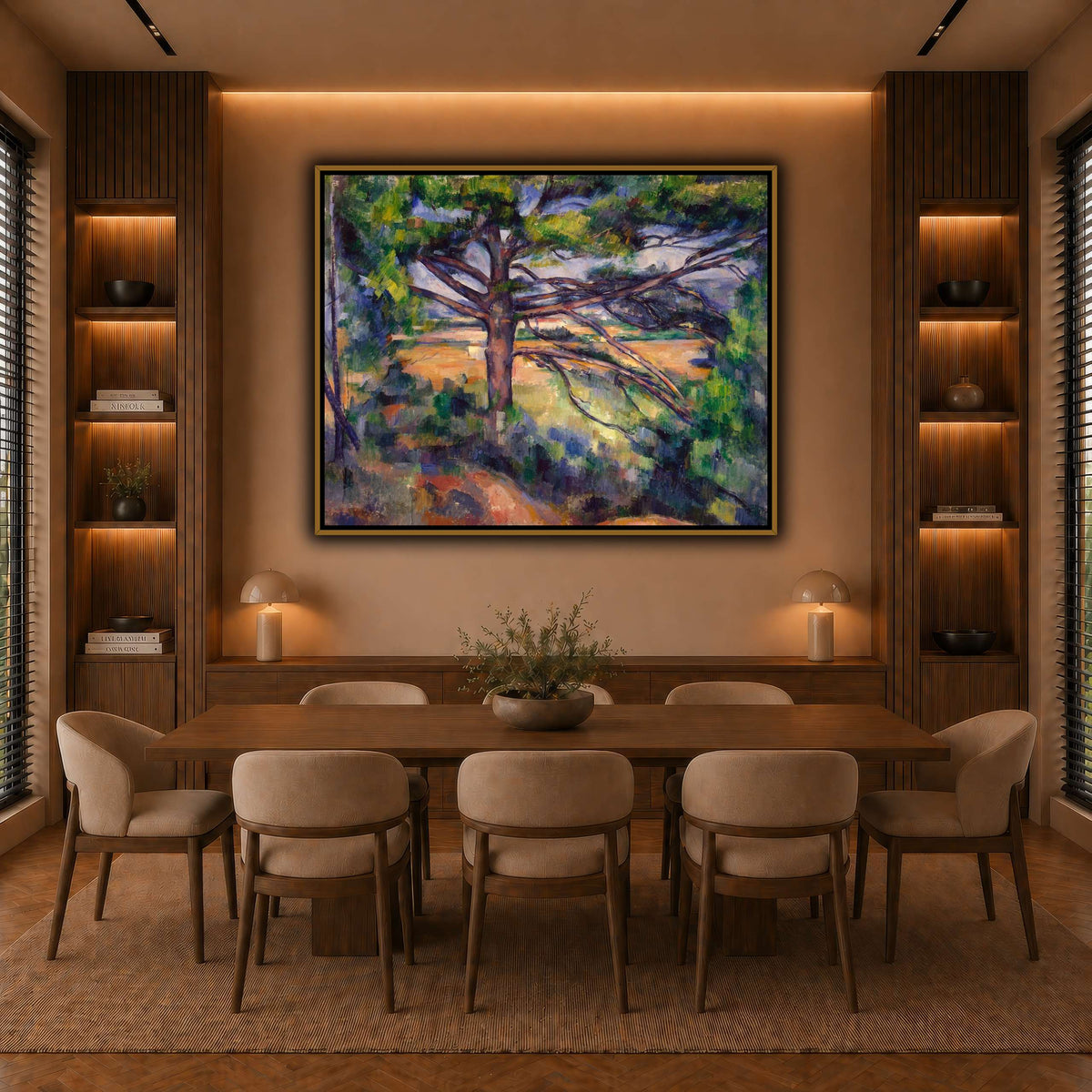Grand_pin_et_terres_rouges_Paul_Cezanne warm-dining room