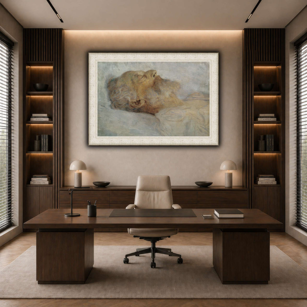 Gustav_Klimt_-_Alter_Mann_auf_dem_Totenbett dark neutral-office