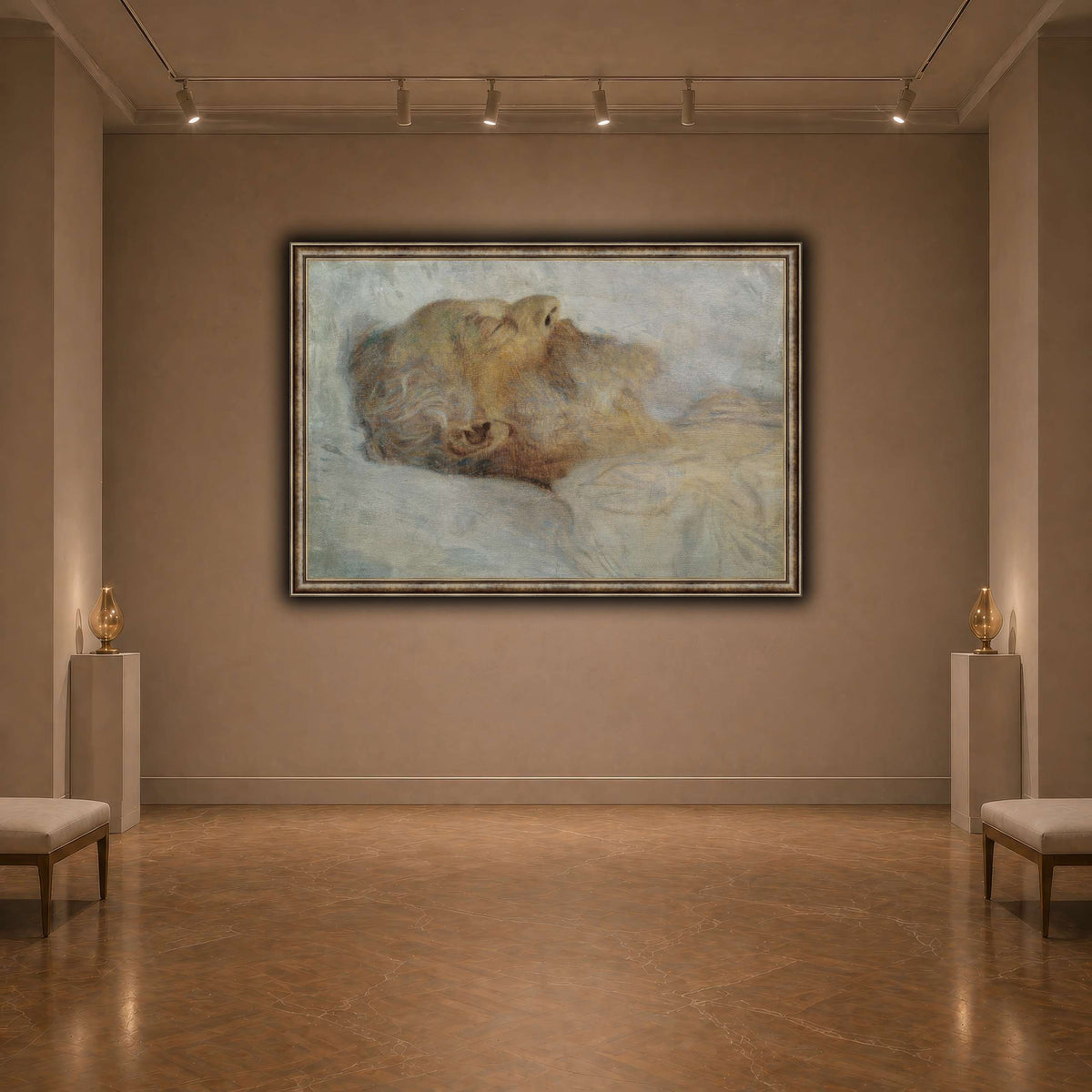 Gustav_Klimt_-_Alter_Mann_auf_dem_Totenbett dark neutral-agallery