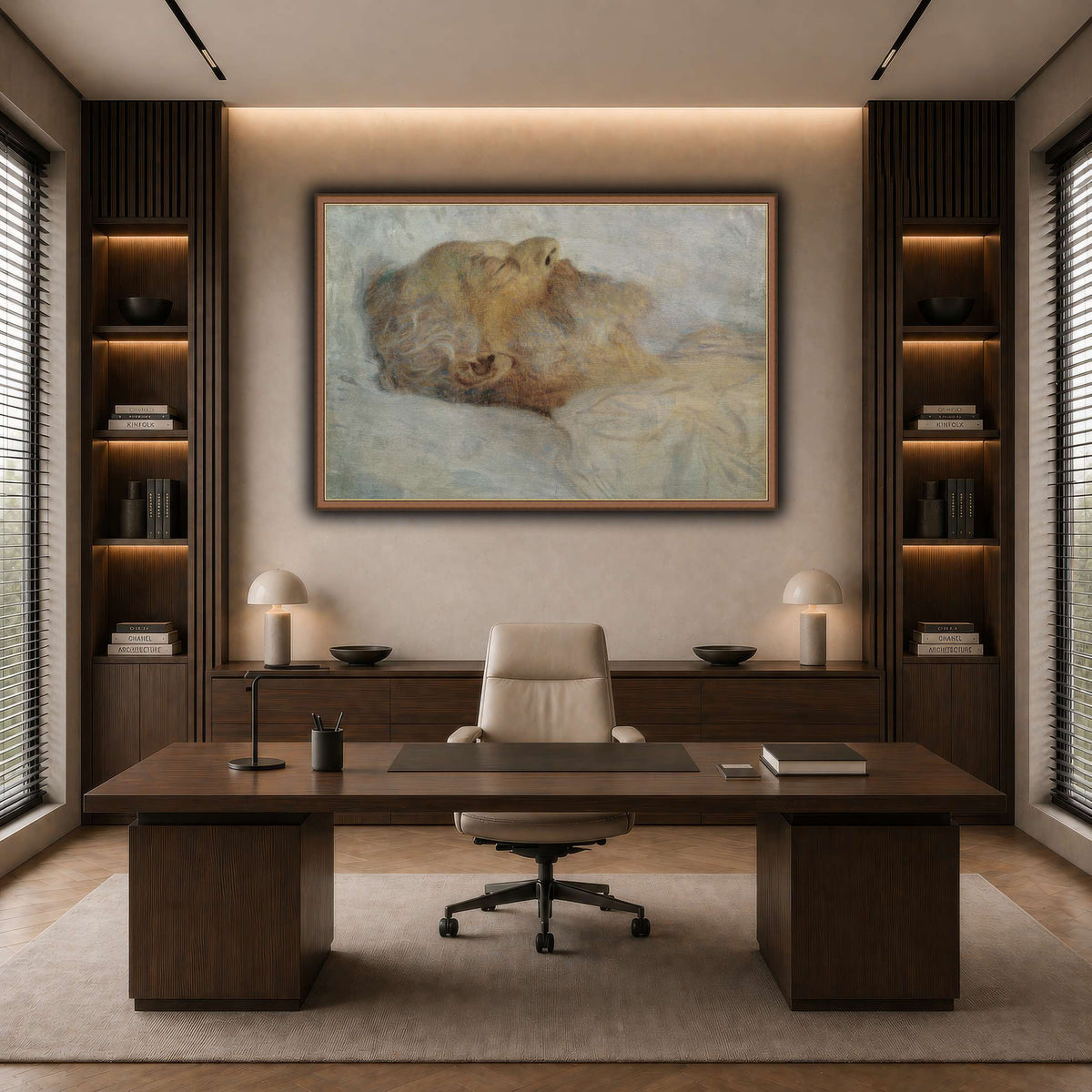 Gustav_Klimt_-_Alter_Mann_auf_dem_Totenbett dark neutral-office