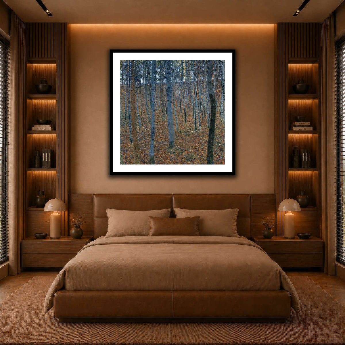 Gustav_Klimt_-_Beech_Grove_I_ warm-bedroom
