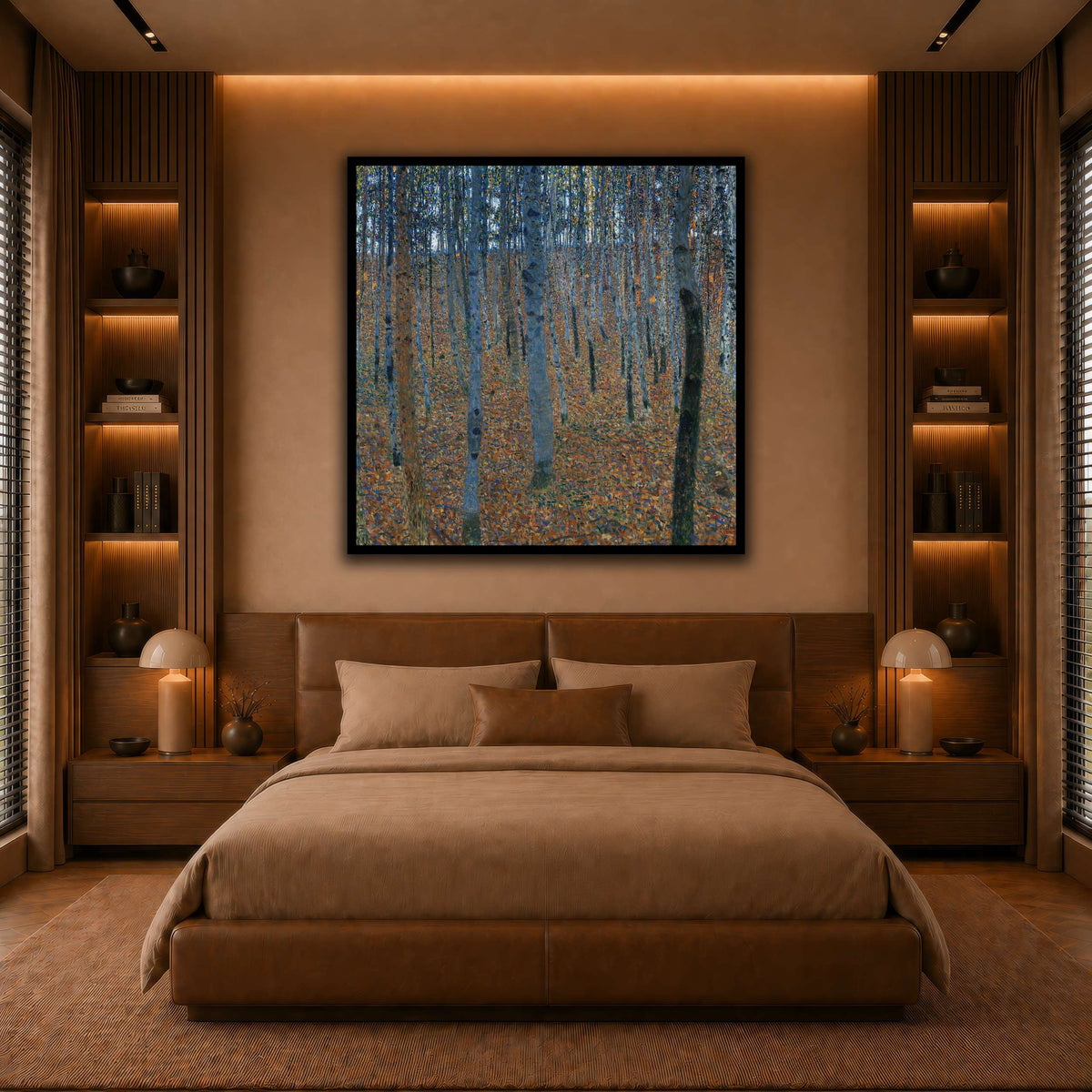 Gustav_Klimt_-_Beech_Grove_I_ warm-bedroom