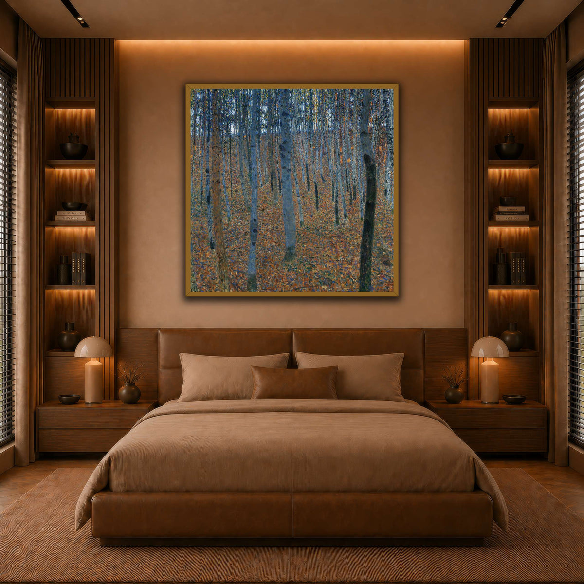 Gustav_Klimt_-_Beech_Grove_I_ warm-bedroom