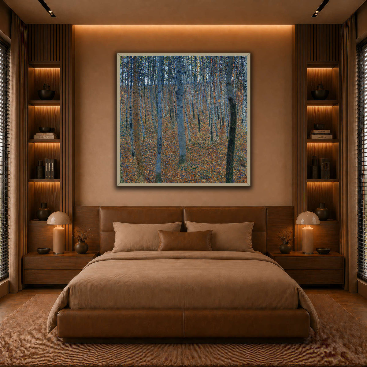 Gustav_Klimt_-_Beech_Grove_I_ warm-bedroom