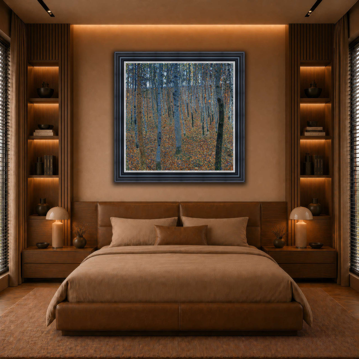Gustav_Klimt_-_Beech_Grove_I_ warm-bedroom