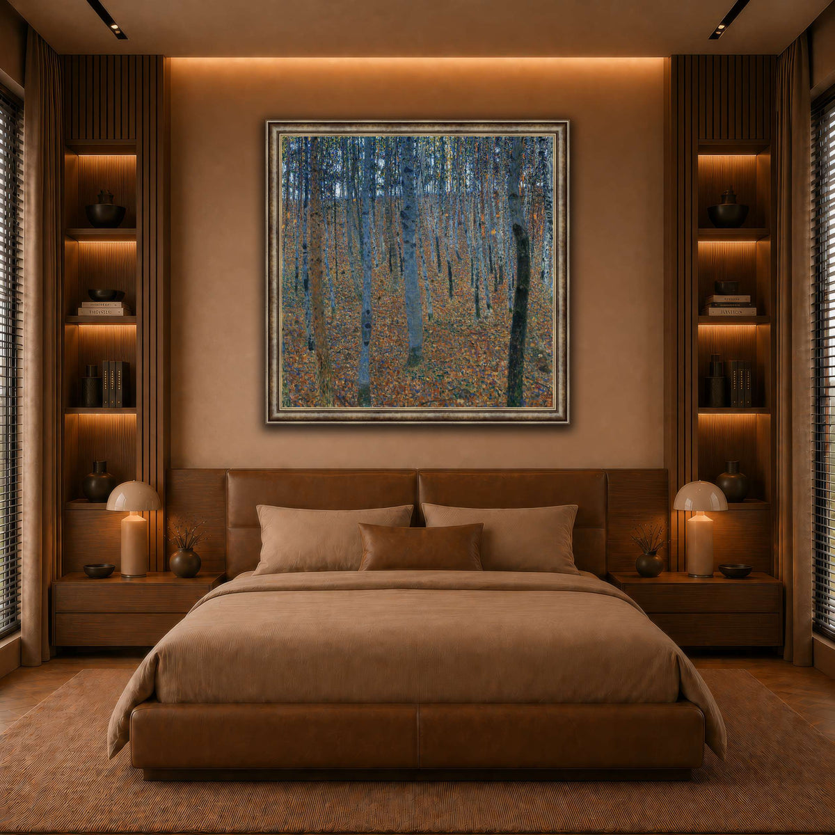 Gustav_Klimt_-_Beech_Grove_I_ warm-bedroom