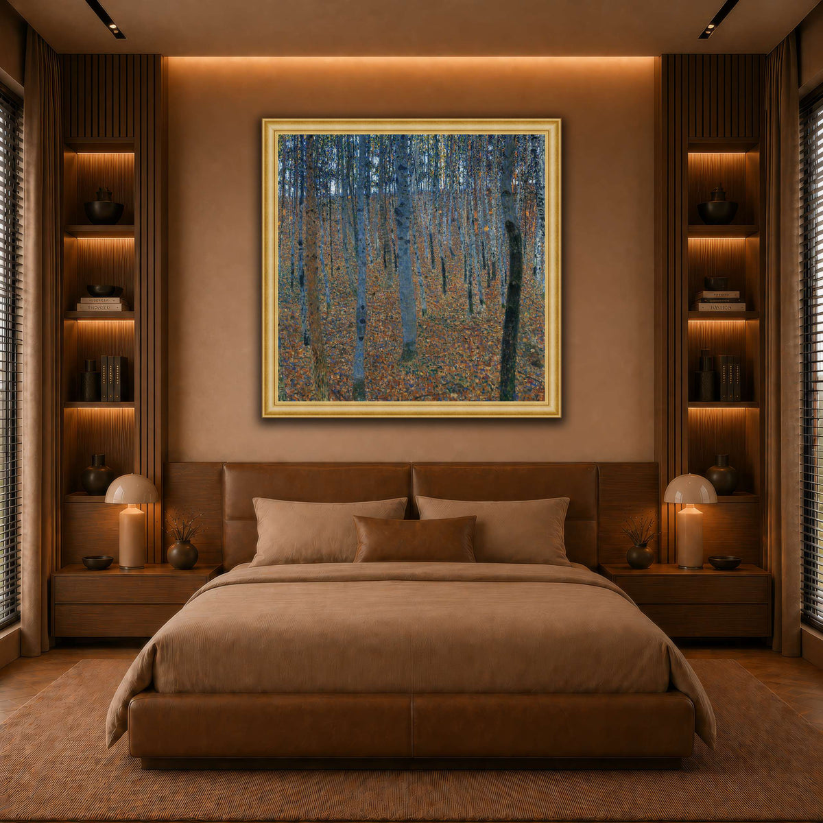Gustav_Klimt_-_Beech_Grove_I_ warm-bedroom