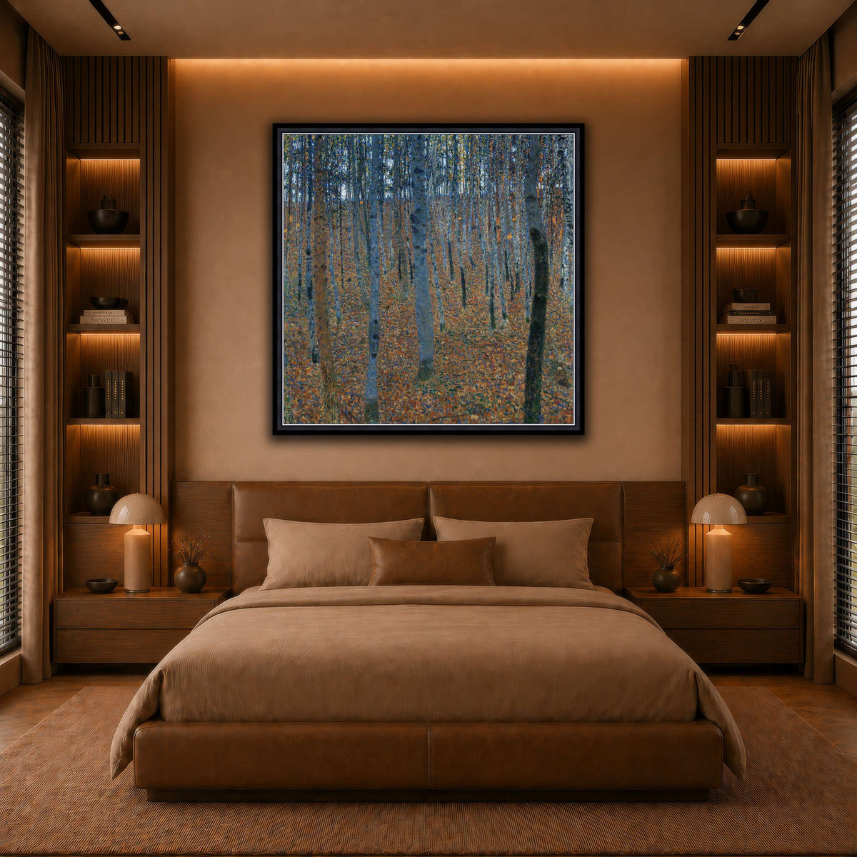 Gustav_Klimt_-_Beech_Grove_I_ warm-bedroom