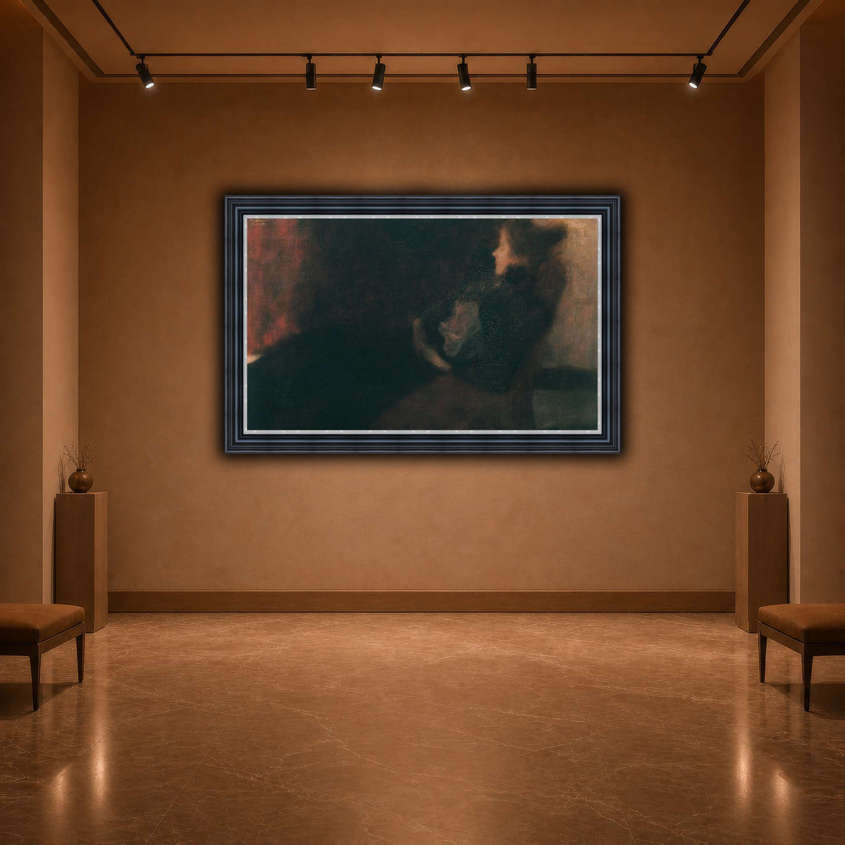 Gustav_Klimt_-_Dame_am_Kamin warm-agallery