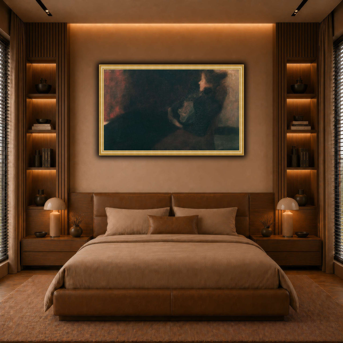 Gustav_Klimt_-_Dame_am_Kamin warm-bedroom
