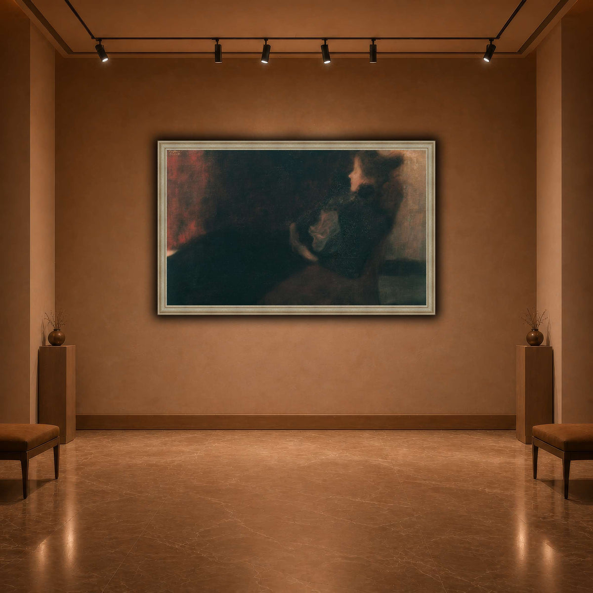 Gustav_Klimt_-_Dame_am_Kamin warm-agallery