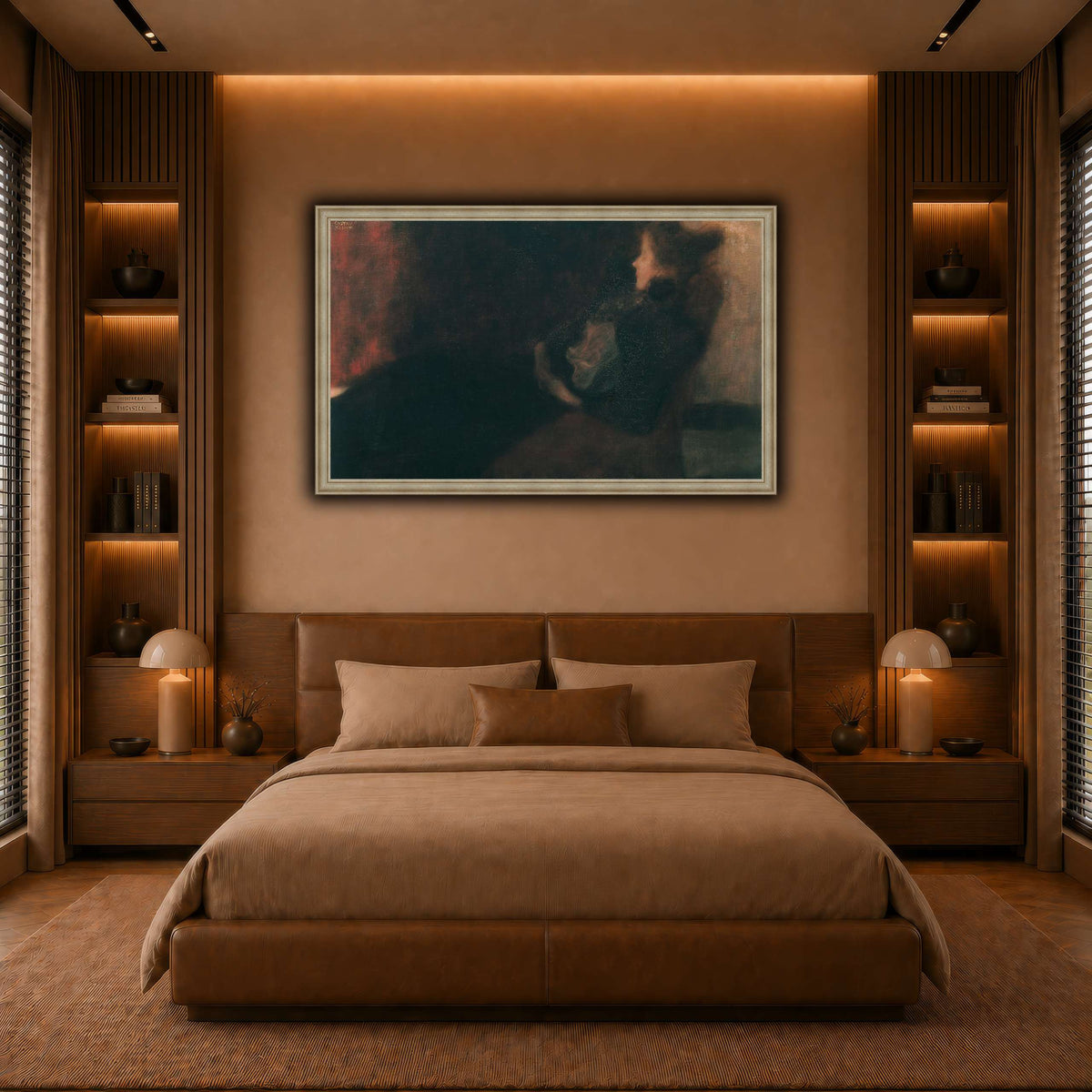 Gustav_Klimt_-_Dame_am_Kamin warm-bedroom