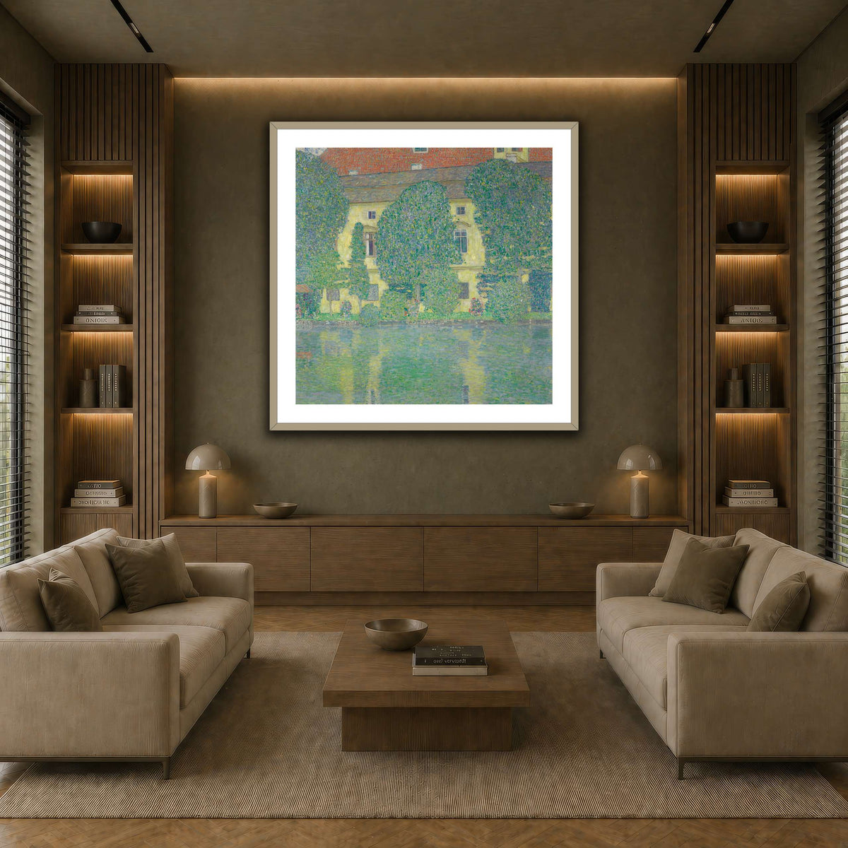 Gustav_Klimt_-_Schloss_Kammer_am_Attersee earth-living room