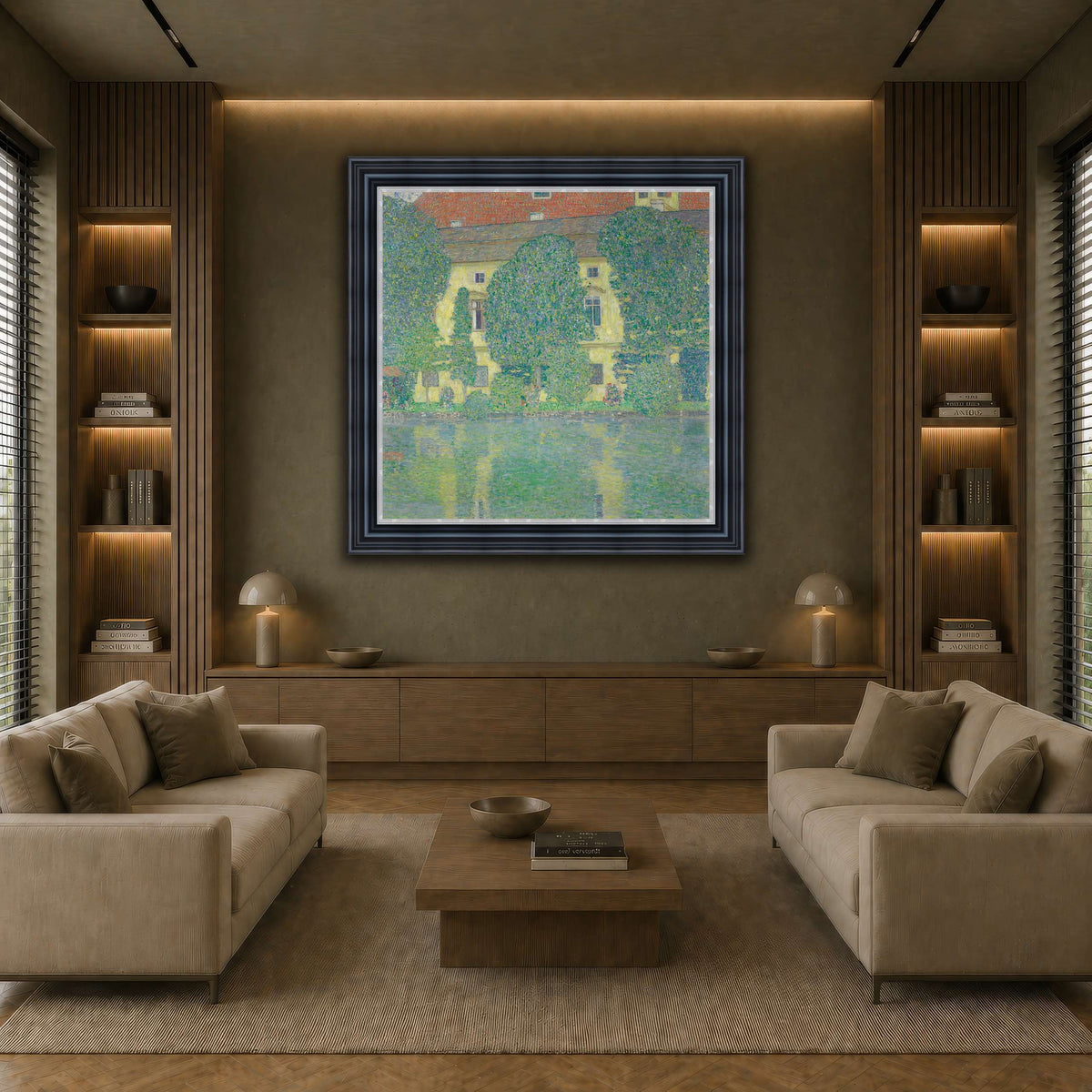 Gustav_Klimt_-_Schloss_Kammer_am_Attersee earth-living room