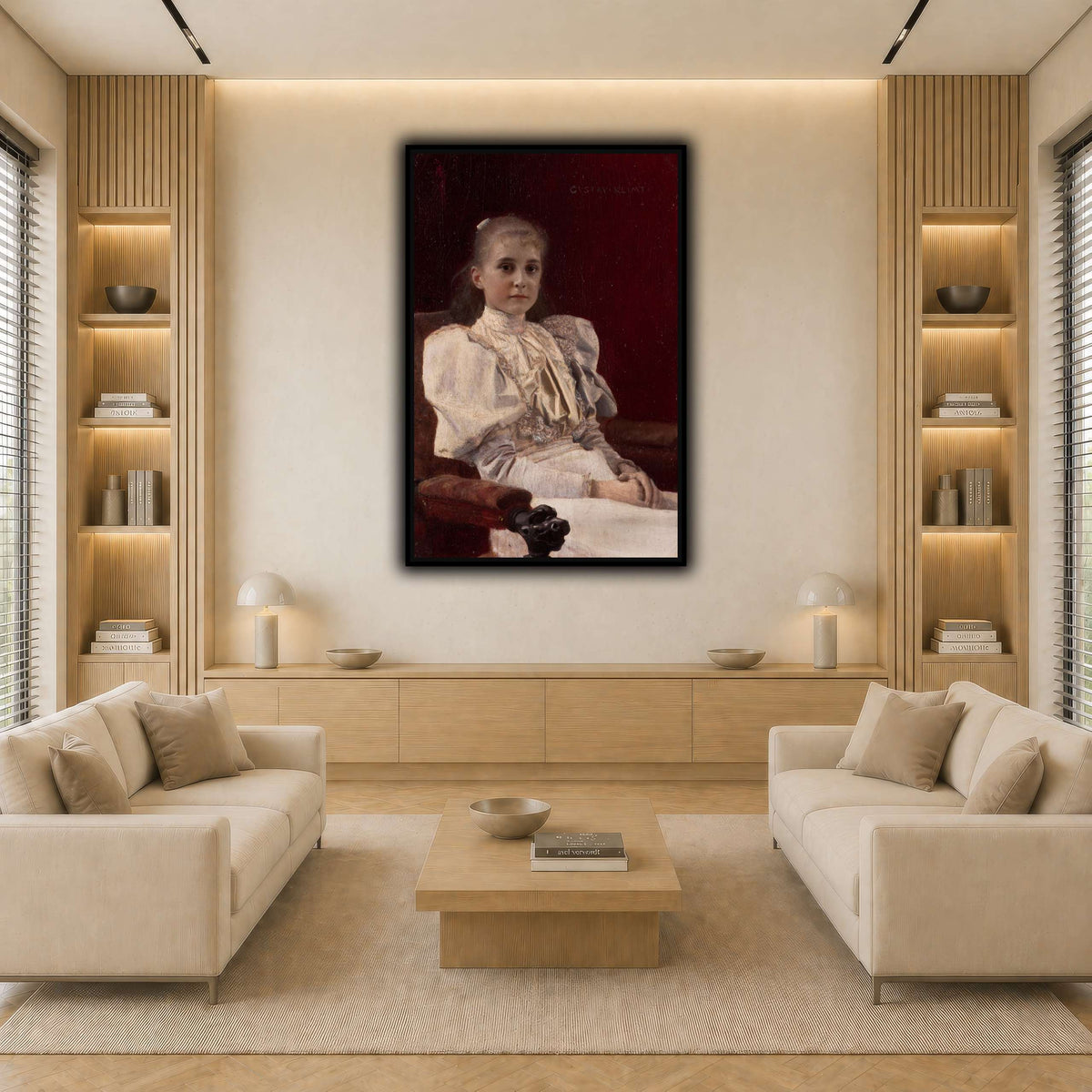 Gustav_Klimt_-_Seated_Young_Girl light neutral-living room