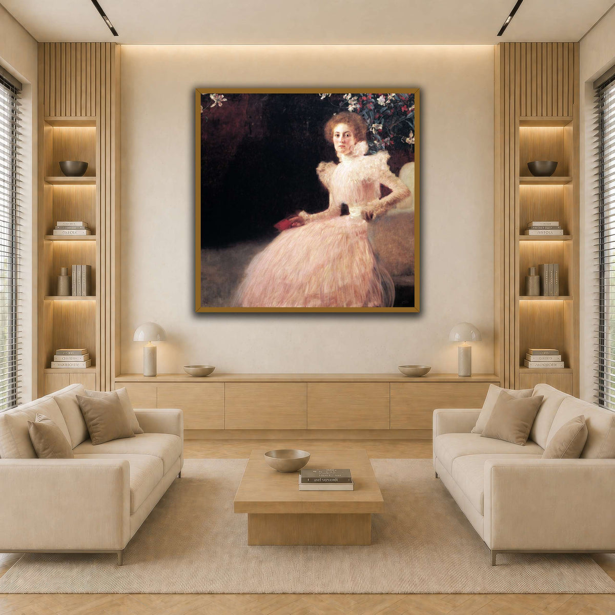 Gustav_Klimt_058 light neutral-living room