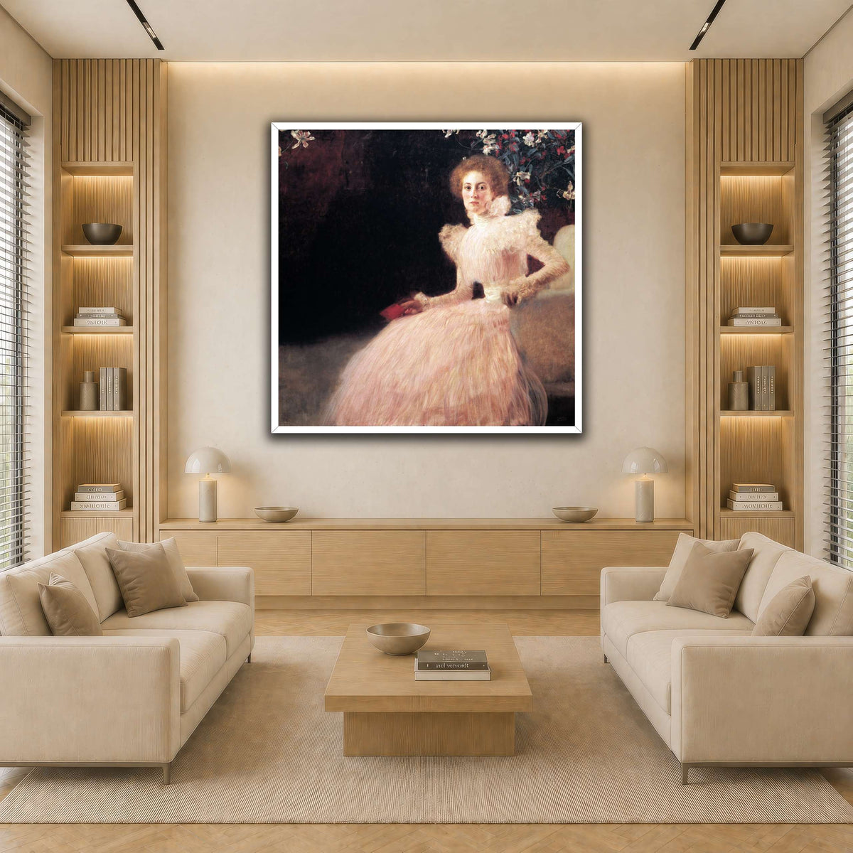 Gustav_Klimt_058 light neutral-living room