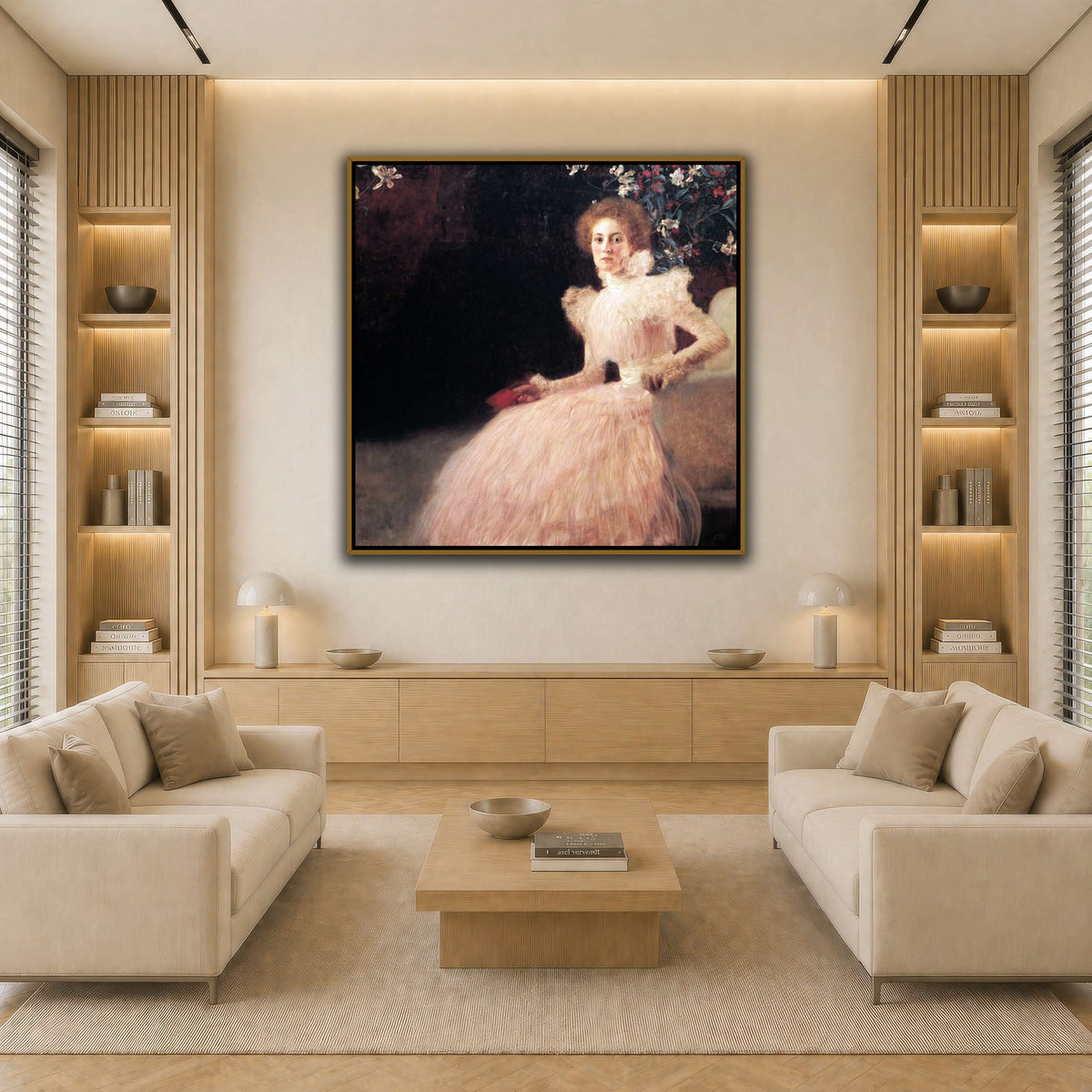 Gustav_Klimt_058 light neutral-living room