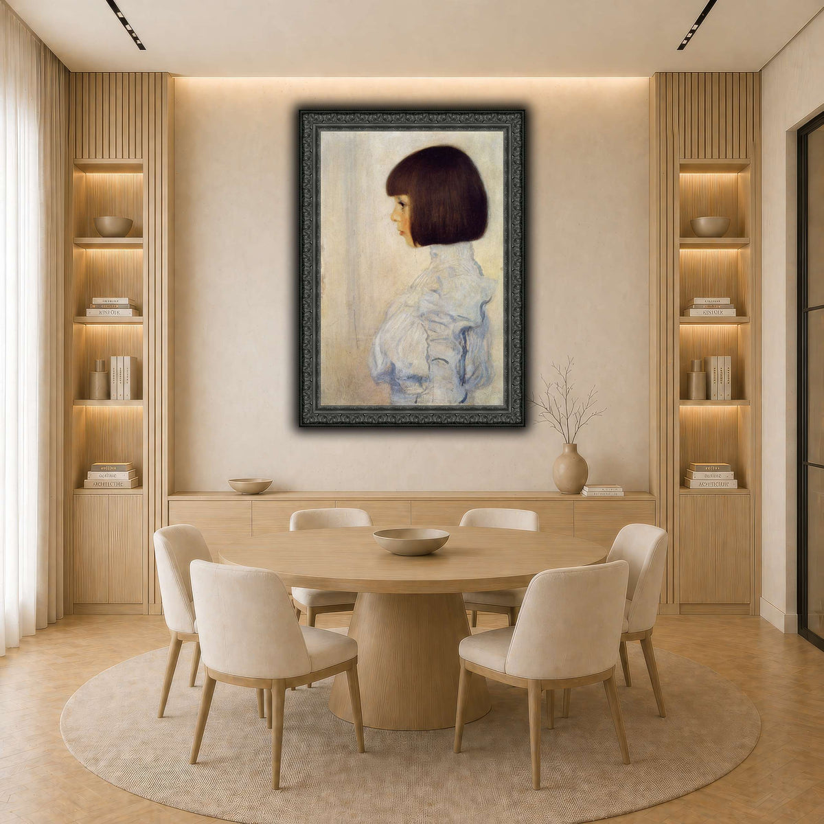Gustav_Klimt_Portrait_of_Helene_Klimt light neutral-dining room