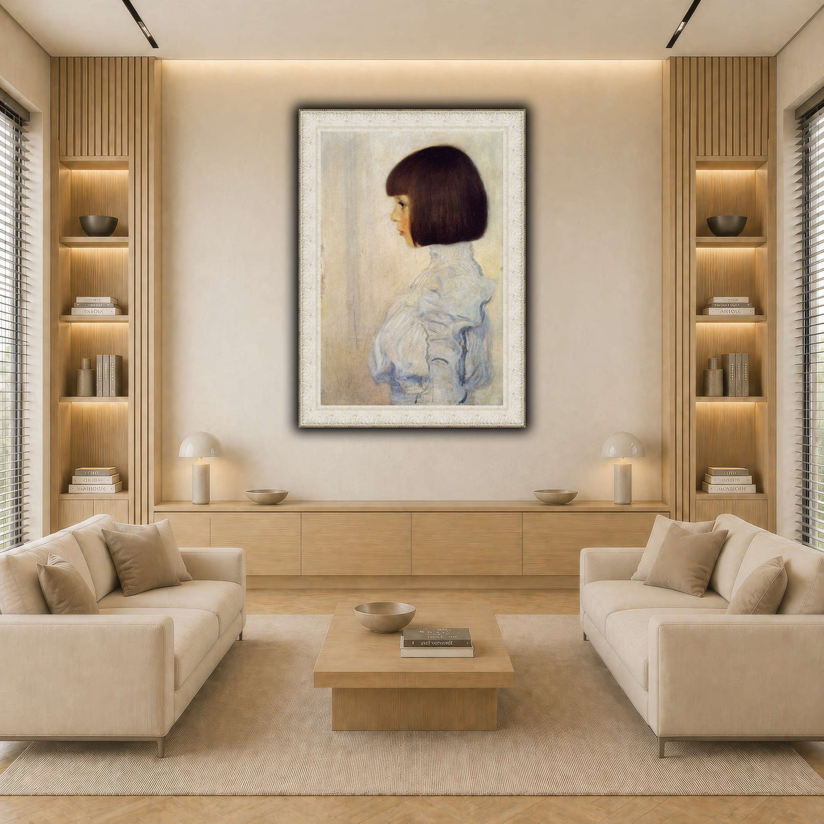 Gustav_Klimt_Portrait_of_Helene_Klimt light neutral-living room