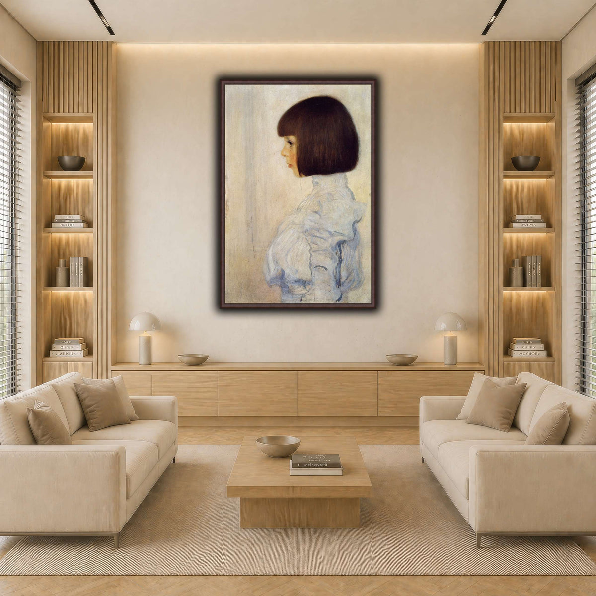 Gustav_Klimt_Portrait_of_Helene_Klimt light neutral-living room