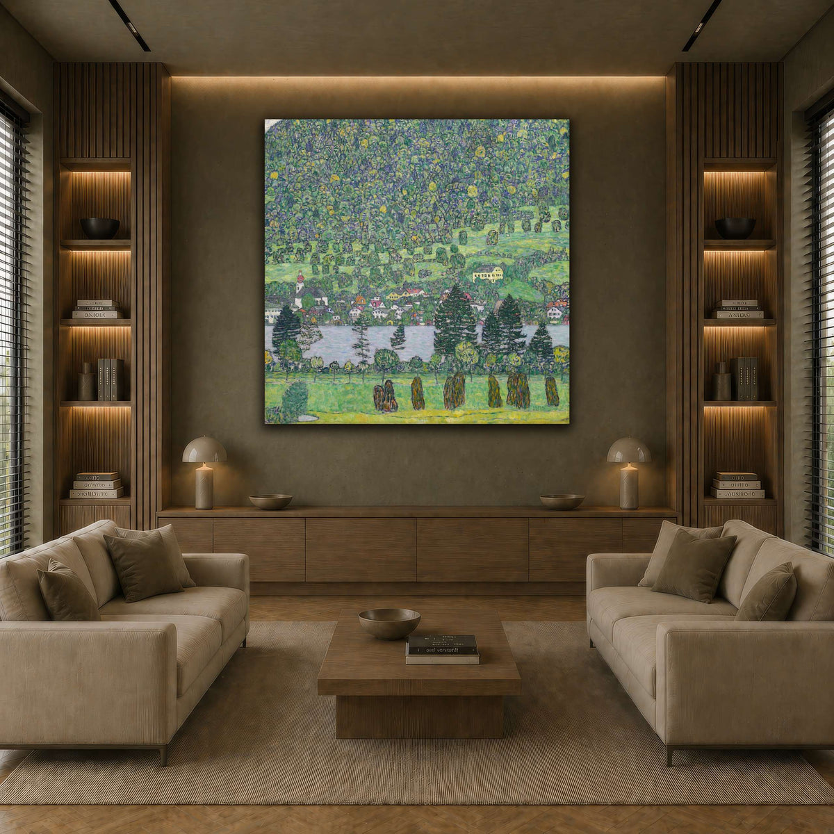 Gustav_Klimt_Waldabhang_bei_Unterach_am_Attersee earth-living room