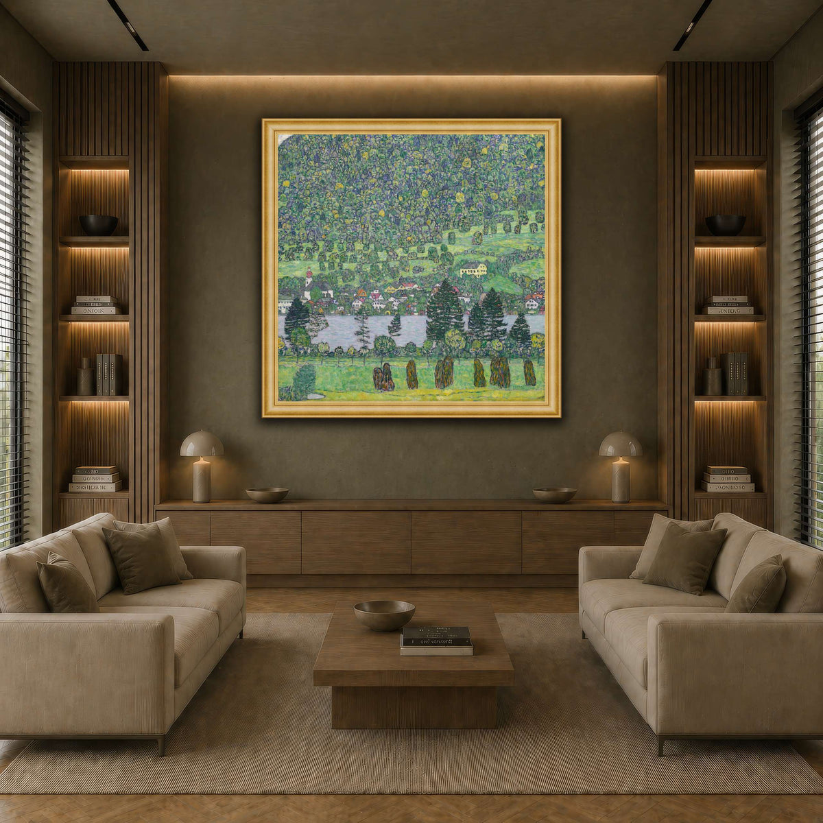 Gustav_Klimt_Waldabhang_bei_Unterach_am_Attersee earth-living room